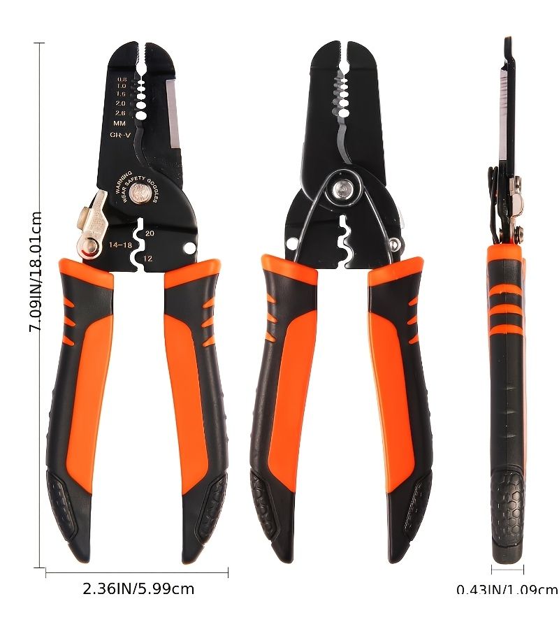 1pc 5 In 1 Wire Stripper Multi Functional Electrician Cable Cutter - Image 2