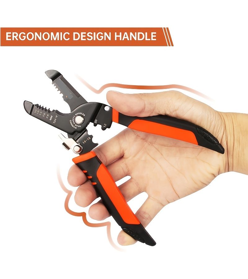 1pc 5 In 1 Wire Stripper Multi Functional Electrician Cable Cutter - Image 5