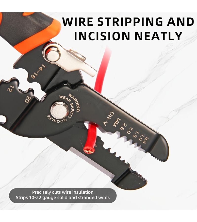 1pc 5 In 1 Wire Stripper Multi Functional Electrician Cable Cutter - Image 3