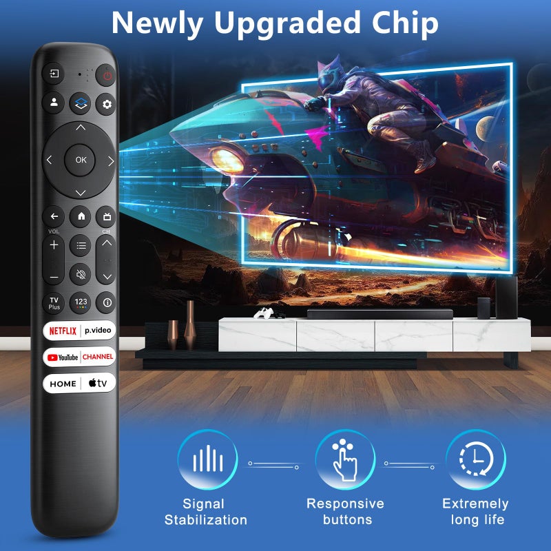 OMAIC for TCL-Google-TV-Remote Control Replacement,RC813 Compatible with TCL Smart TVs QM8/QM7/S5/S4/S3/Q7/Q6/Q5 Series(Not for Roku TVs) - Image 4