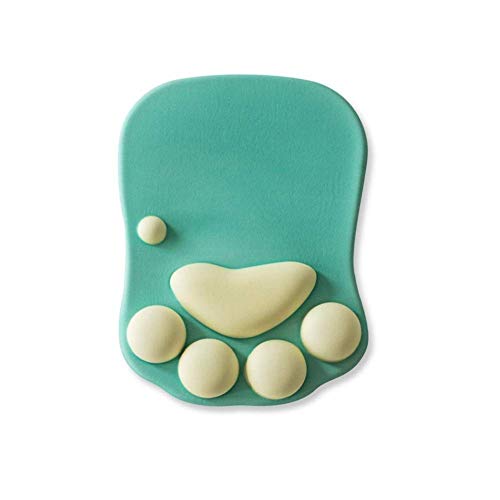 WESAPPINC Cat Paw Mouse Pad with Wrist Support Soft Silicone Wrist Rests Non Slip Ergonomic Mousepad for Office Computer Gaming Desk Decor (10.7x7.8x0.9'') (Green) - Image 5