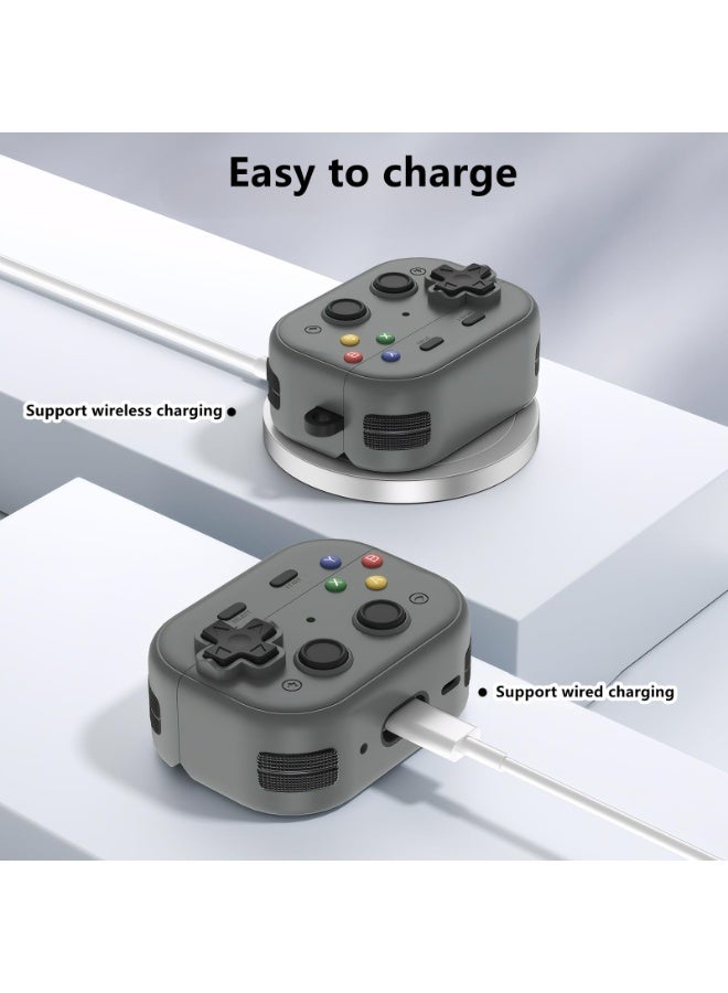 Case for Airpods Pro 3  ,Retro Game Style Anti-Scratch Silicone Cover with Carabiner Supports Wireless Charging - Image 4