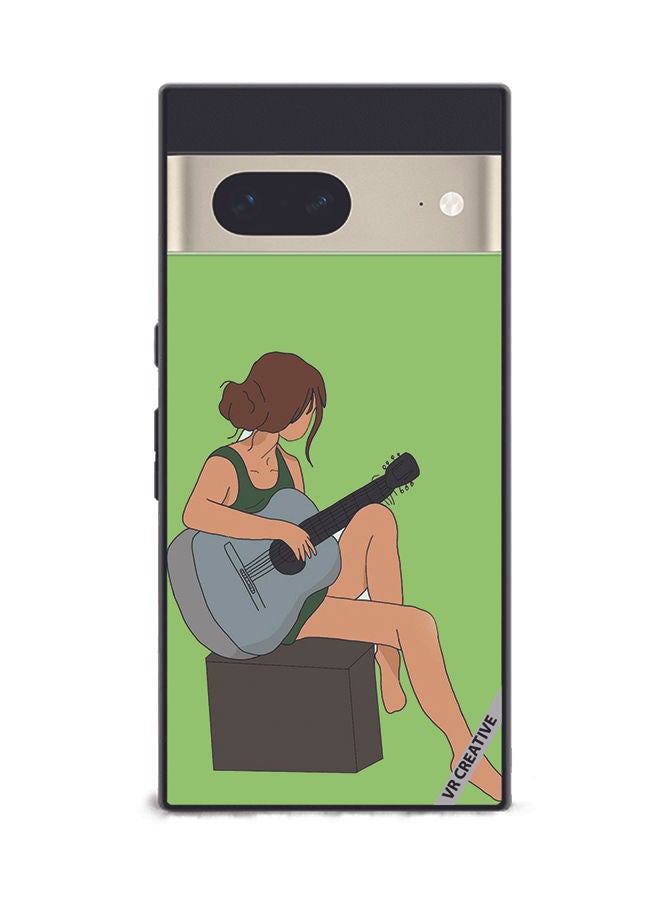 VR CREATIVE Protective Case Cover For Google Pixel 7 Girl With Guitar Design Multicolour - Image 1