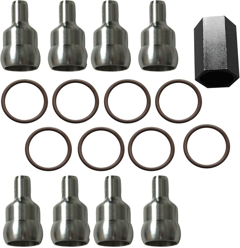 caqeg Pack of 8 For 2003-2007 Ford 6.0L Powerstroke Oil Rail Leak Repair Kit Tool O-rings + Injector Seal Kits - Image 4