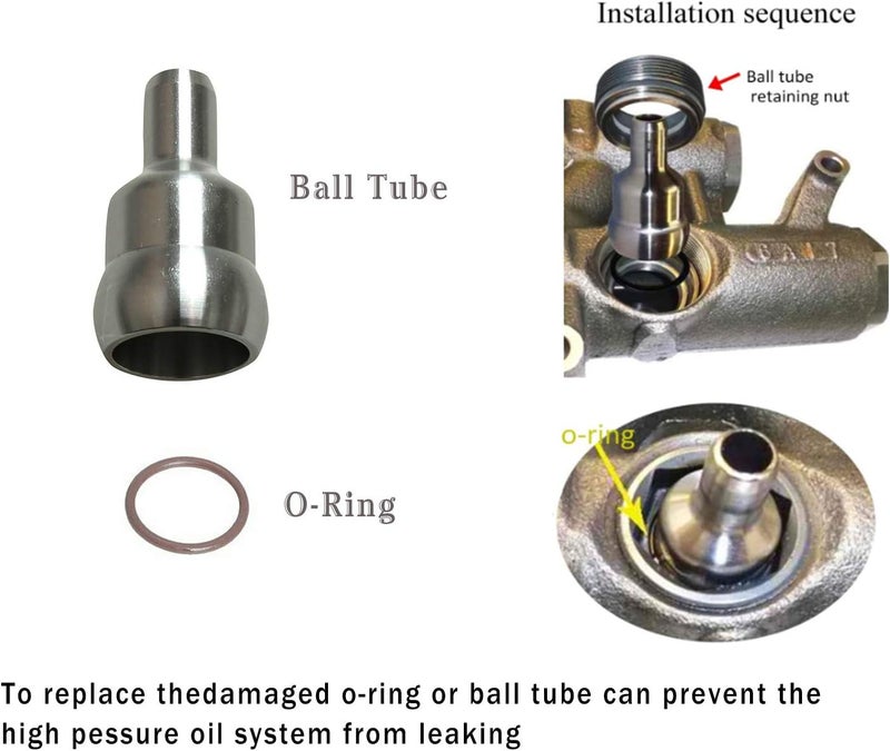 caqeg Pack of 8 For 2003-2007 Ford 6.0L Powerstroke Oil Rail Leak Repair Kit Tool O-rings + Injector Seal Kits - Image 2