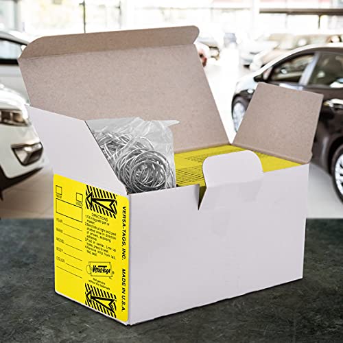 Versa-Tags Yellow 2-Pack - Genuine Versa-tag Key Tags, Self-protecting (2 Boxes) (250 Tags Per Box with Metal Rings) - Image 5