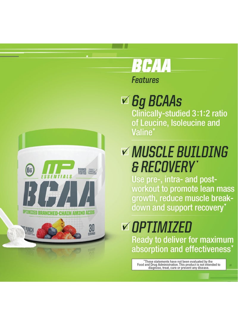 MusclePharm MP BCAA Powder 30 Servings-Fruit Punch - Image 4