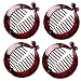 Prettyou Large Prettyou 375 Inches Round Banana Hair Clips for Thick Hair 4 Pack in Tortoise Shell Blue Mint Green Side Comb Ponytail Holder winered Large - Image 2