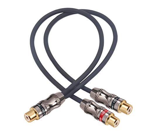 Devinal Y-Cable, RCA Female to 2 RCA Female Adapter, Video/Audio Splitter, 10" (25 cm) - Image 4