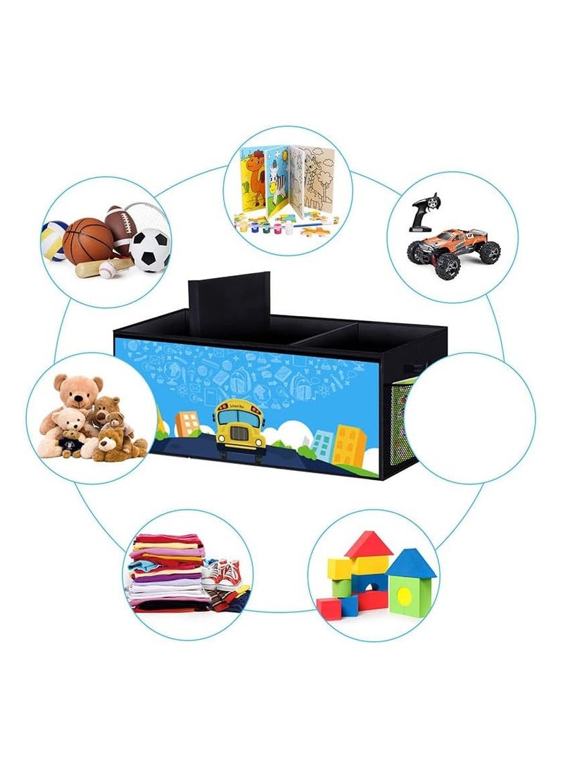 Gonice Large Lidded Storage Bin, Kids Toy Chest, Foldable Storage Box Organizer Container, Multi-use Basket Storage Box, Toy Chest for Home and Nursery. - Image 4