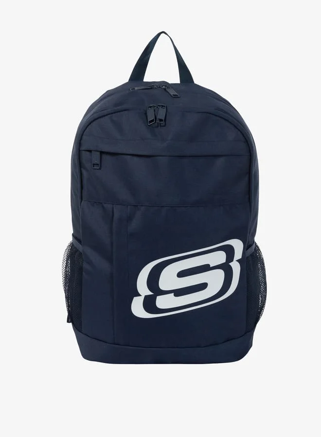SKECHERS Boys Logo Print Backpack with Zip Closure and Adjustable Shoulder Straps