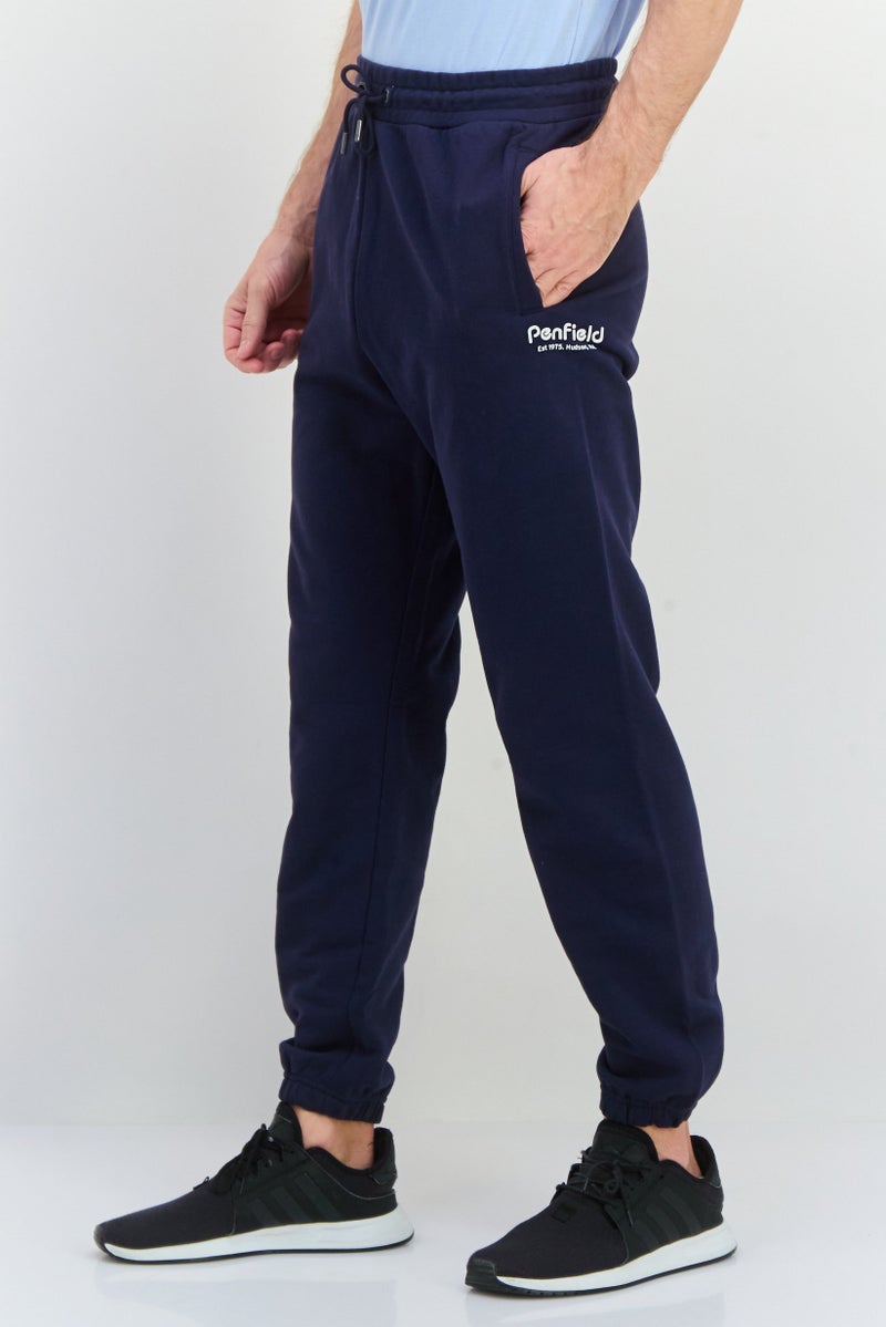 Penfield Men Regular Fit Brand Loog Sweatpants, Navy - Image 2