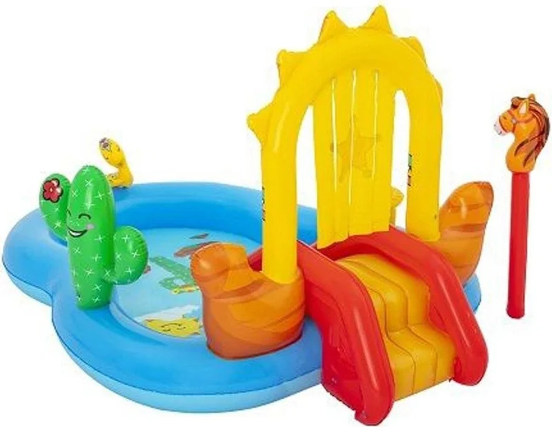 Bestway First Deals of the Year - Wild West Play Pool 264 x 188 x 140 cm 53118 - ™ White Horse®
