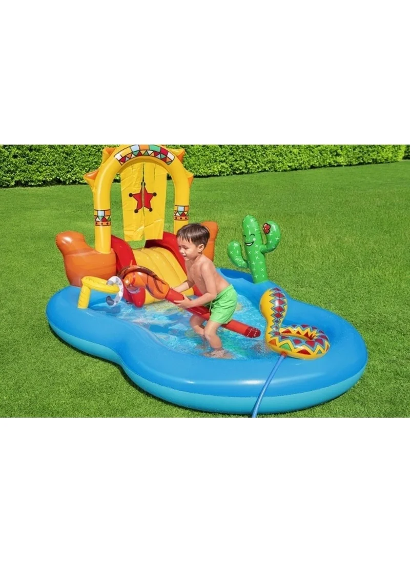 Bestway First Deals of the Year - Wild West Play Pool 264 x 188 x 140 cm 53118 - ™ White Horse®