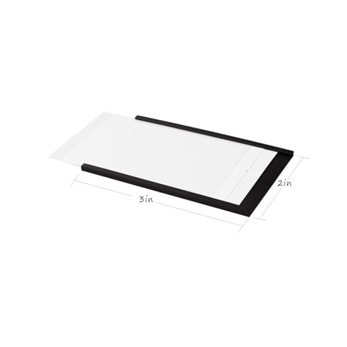 Realth C Channel Magnetic Label Holders 2'' x 3'' 50 Pack, Magnetic File Cabinet Labels with Paper Inserts and Clear Plastic Protectors, Magnetic Card Holders for Metal Racks, Shelf, Locker, Tool Box - Image 2