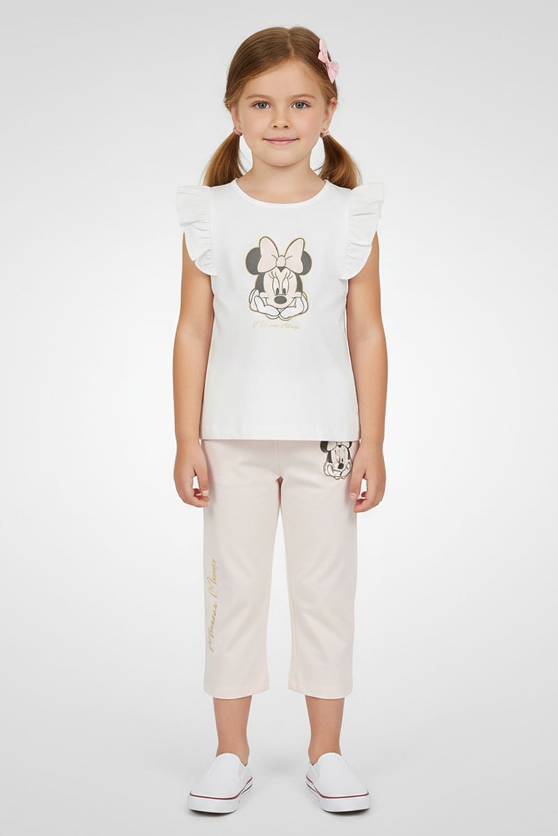 Disney Baby Toddlers Girl 2 Pieces Graphic Print Top And Bottom Set, Multicolor - Image 1