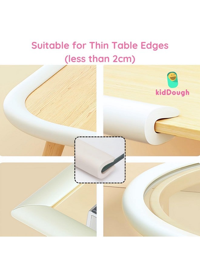 KidDough Baby Proofing U-Shape Safety Strip - 2 Meters, Furniture Edge Protector For Kids, For Furniture Thickness Less Than 2 Cm, Corner Protector For Sharp Edges, Baby Safety Products, White - Image 4