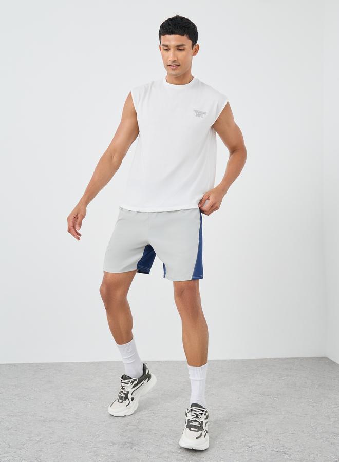 Styli Active Front and Back Print Oversized Cap Sleeve Drop Armhole Tank - Image 3