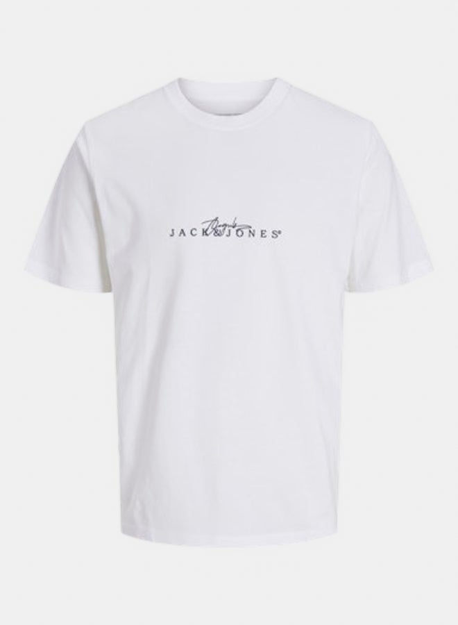 JACK & JONES JACK & JONES Mens Varenna Branding Tee Crew Neck 
