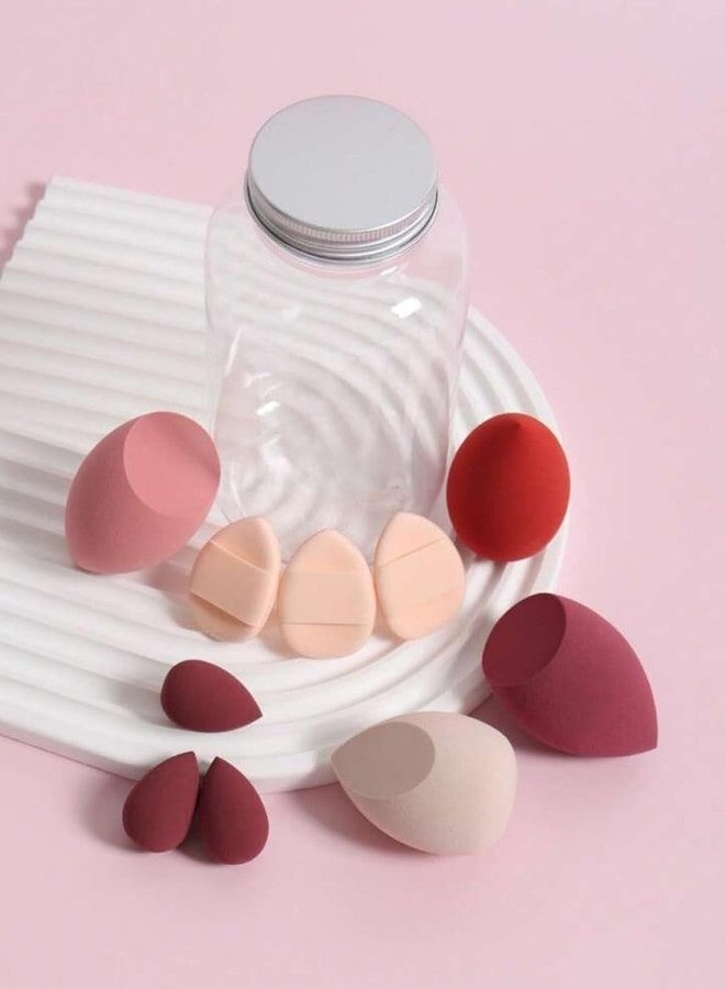 Ruby Face Rubyface 10Pcs Makeup Sponges Set With Storage Case, Including 4 Blenders, 3 Mini Beauty Blenders, 3 Mini Finger Cushions For Liquid, Cream & Powder, Multicolor Makeup Sponge Set for All types Of Skin - Image 4