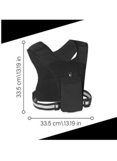 SYOSI Running Vest Phone Holder, Adjustable Waistband Reflective Training Workout Gear with Pocket, Hands Free Breathable Sports Vest for Phone Holder for Cycling Walking  - Image 5