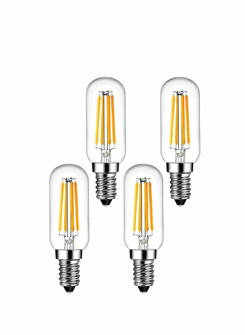 E14 LED Bulb 4W, Equal 40W Candelabra Warm White 2700K T6 Clear Vintage European Base Edison for Chandeliers, Ceiling Fan, Pendant, 4 Pack - Image 1