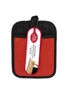 Betty Crocker High-Quality Easy to Clean Heat-Resistant Silicone Pot Holder Red and Black 2 x 18.5 x 39 cm BC4048  - Image 1