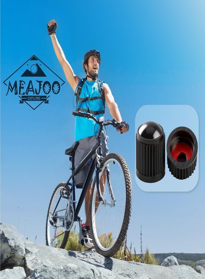 MEAJOO مجموعة أغطية صمامات إطارات بلاستيكية من ميجو، 15 قطعة، مقاومة للتآكل، مع حلقة مطاطية دائرية، مانعة لتسرب الهواء، شديدة التحمل ومقاومة للغبار، مناسبة للسيارات وسيارات الدفع الرباعي والشاحنات والدراجات والدراجات النارية والهوائية (أسود) - Image 5