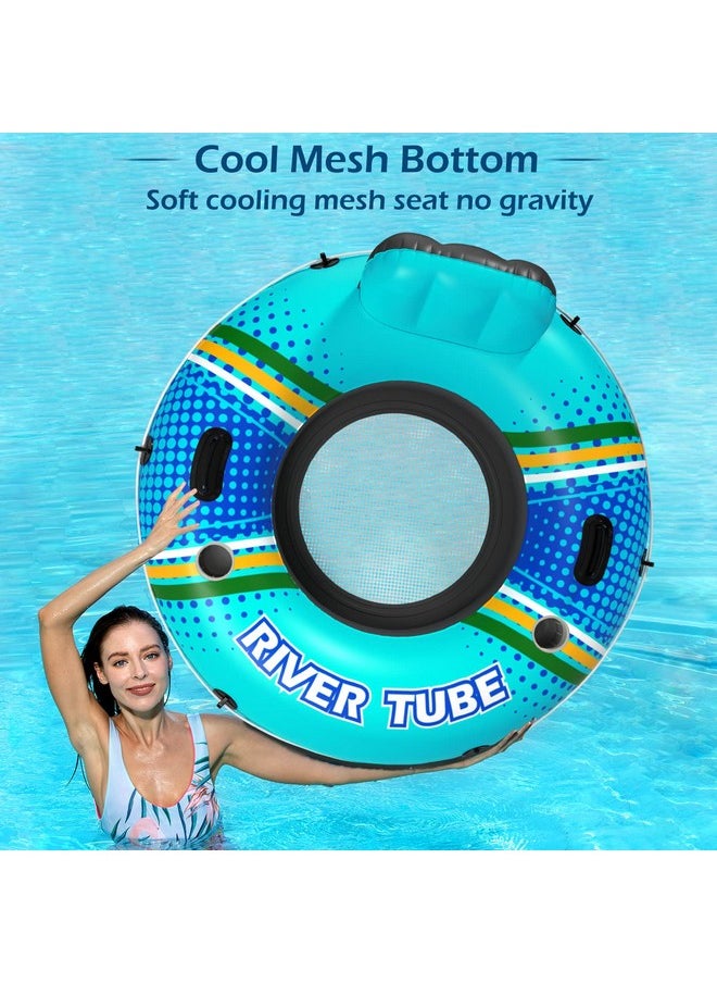 Jasonwell - Inflatable River Tube Float - Heavy Duty River Float Pool Floats Lake Premium Water Tubes For Floating Recreational River Raft Lounge Floaties With 2 Cup Holders For Adult - Image 1