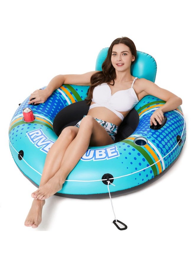 Jasonwell - Inflatable River Tube Float - Heavy Duty River Float Pool Floats Lake Premium Water Tubes For Floating Recreational River Raft Lounge Floaties With 2 Cup Holders For Adult - Image 1
