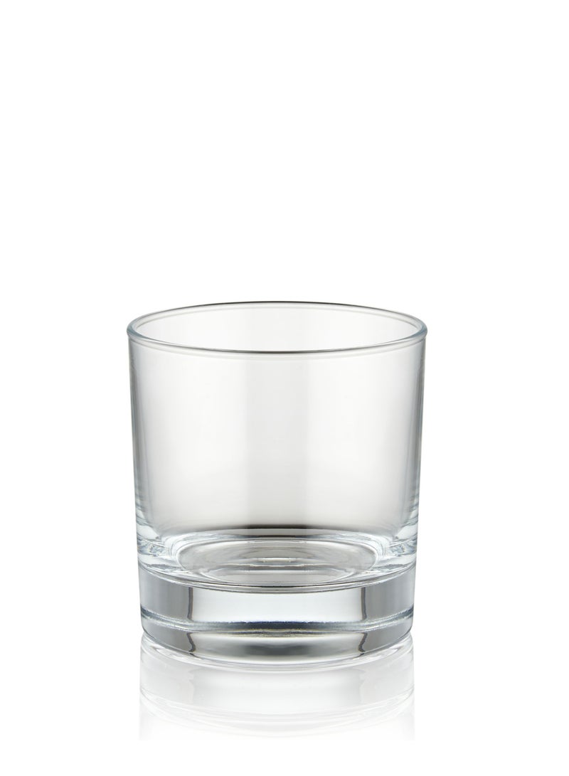 BLACKSTONE طقم من 3 أكواب قصيرة زجاجية شفافة مزدوجة على الطراز القديم سعة 300 مل، مصنوعة في تركيا - Image 2