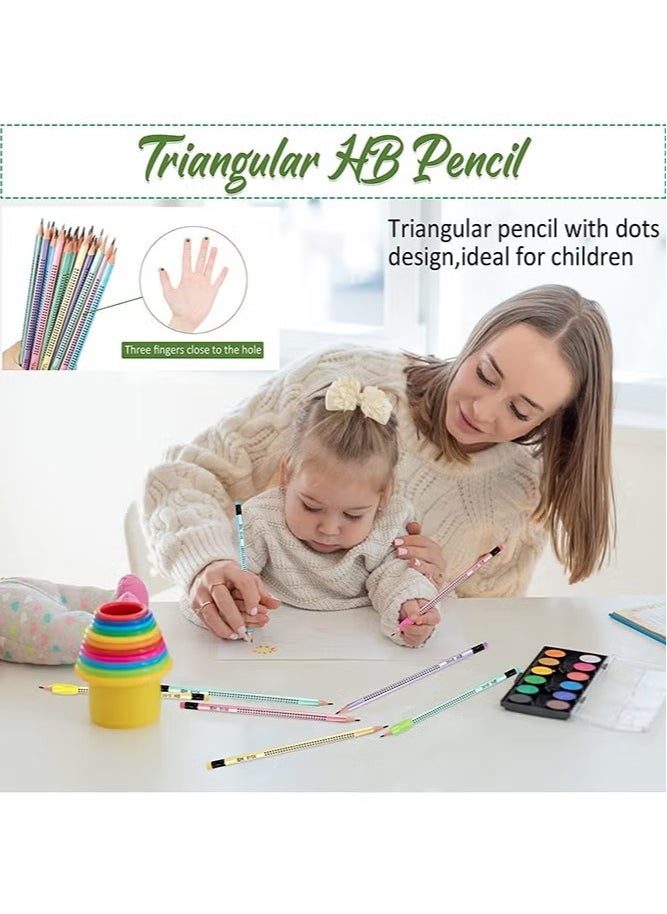 QiLi 30-Piece Wooden HB Pencils, Non-Slip Pre-Sharpened Pencil with Eraser for School, Office, Home Drawing Sketching  - Image 3