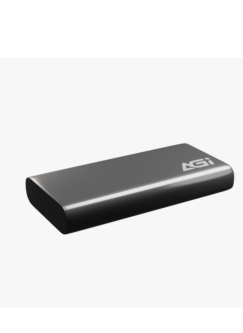 أجي SSD External 2TB USB3.2 Gen2x2 Max Read Speed 2050MB/s Type-C Cable for PS5/PS4/Win/Mac (Certified Working) Aluminum Case ED298 Portable SSD  - Image 3