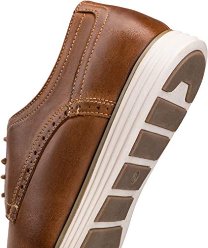 Vostey Men's Dress Shoes Leather Dress Shoes for Men Brown Dress Shoes Leather Oxford Shoes for Men Casual Dress Shoes for Men(BMY630 Yellow Brown 10) - Image 4