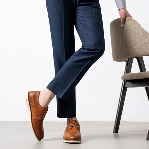 Vostey Men's Dress Shoes Leather Dress Shoes for Men Brown Dress Shoes Leather Oxford Shoes for Men Casual Dress Shoes for Men(BMY630 Yellow Brown 10) - Image 5