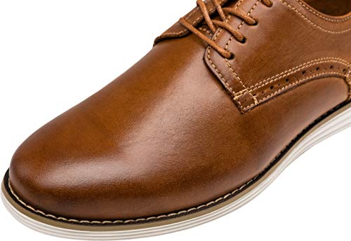 Vostey Men's Dress Shoes Leather Dress Shoes for Men Brown Dress Shoes Leather Oxford Shoes for Men Casual Dress Shoes for Men(BMY630 Yellow Brown 10) - Image 3