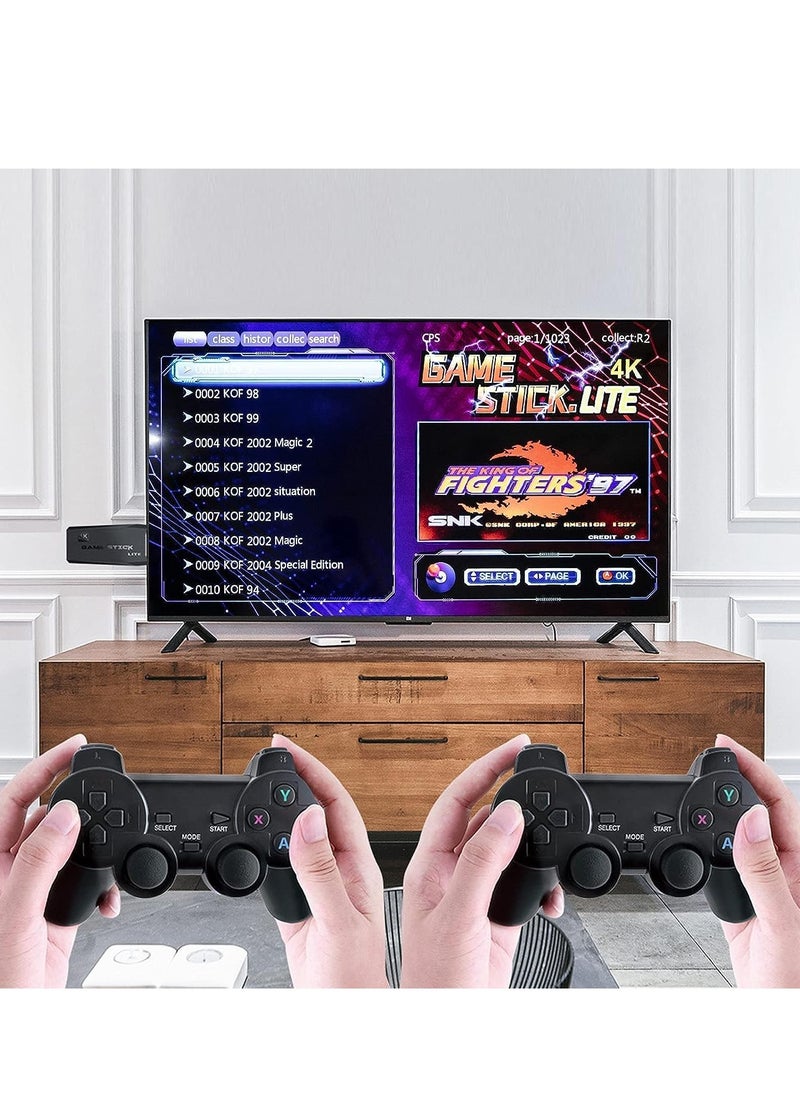 ELTRAZONE - HD 4K M8 Game Stick - Wireless Video Game Console with 10000 Built-In Retro Games and Dual 2.4G Wireless Controllers - Image 1