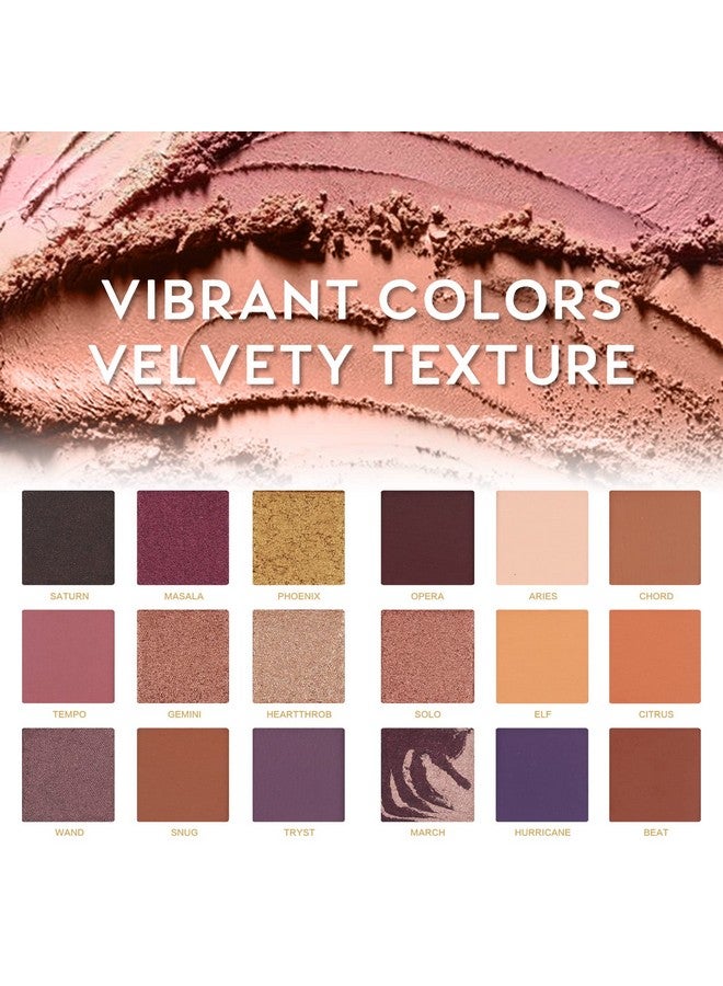 CHARMCODE Shimmer Matte Makeup Eyeshadow Palette Professional 18 Colors High Pigmented Warm Neutral Metallic Blendable Creamy Eye Shadow Pallet Set… - Image 3