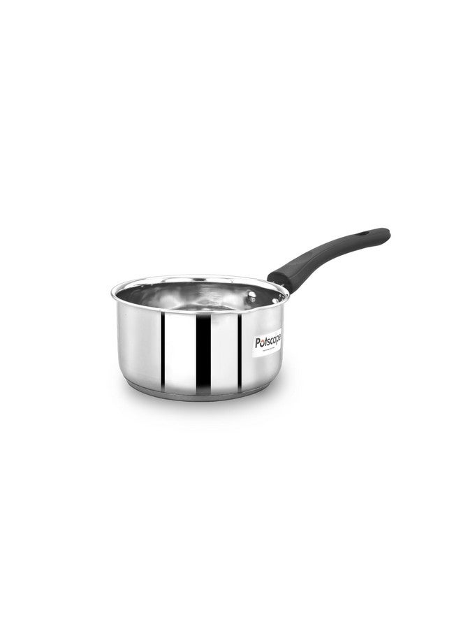 POTSCAPE Potscape Nano Stainless Steel Sauce Pan 18 cm | 1.6 Litre Capacity | Heavy Gauge | Tea, Milk, Chai, Saucepan | Induction & Gas Compatible | Dishwasher Safe | 2-Year Warranty - Image 1