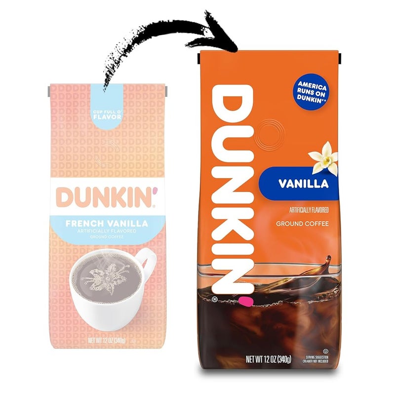 Dunkin Donuts French Vanilla Flavoured Ground Coffee 340g - Image 5