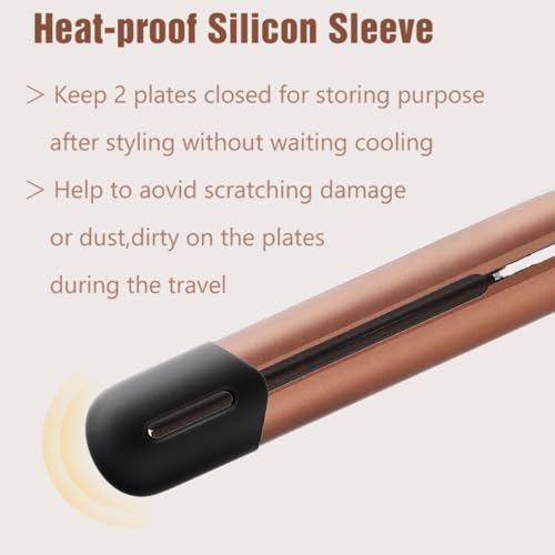 NITION Ceramic Tourmaline Flat Iron for Hair LCD 1" Hair Straighteners MCH Fast Heating UP Healthy Smooth Straightening Styling Tools with Travel Pouch Bag. 265-450°F Adjustable 6 Temperatures Levels - Image 3