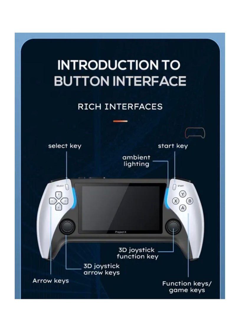JOROBO - Project X Handheld Game Console 4.3 inch Retro Classic Portable Handheld Game Player Best Toy Gift for Kids - Image 1