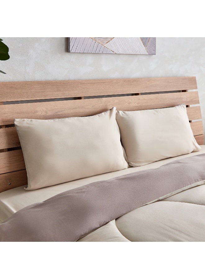 Home Box Derby 3-Piece Reversible Microfiber King Comforter Set - 220x240 cm  - Image 4