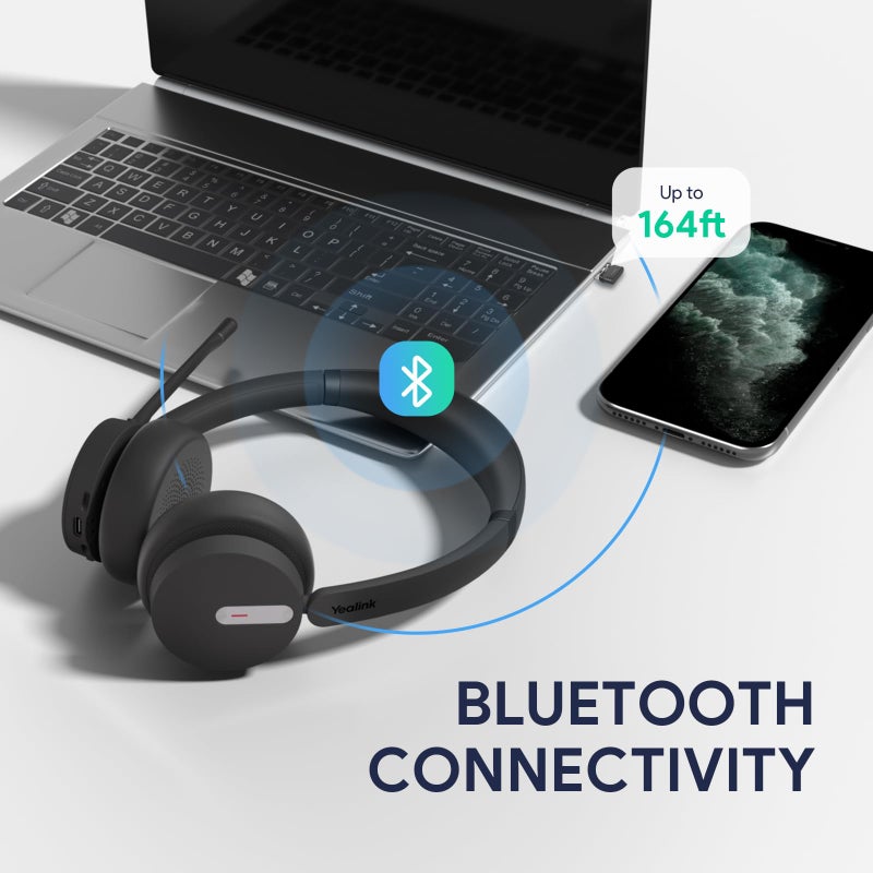 Yealink BH70 Dual Wireless Headset with Mic for Work, Bluetooth Headphone with Teams Certification, up to 35h Talk Time, 147g All-Day Wearing Comfort, Perfect for Open Office Home Hybrid Work - Image 5