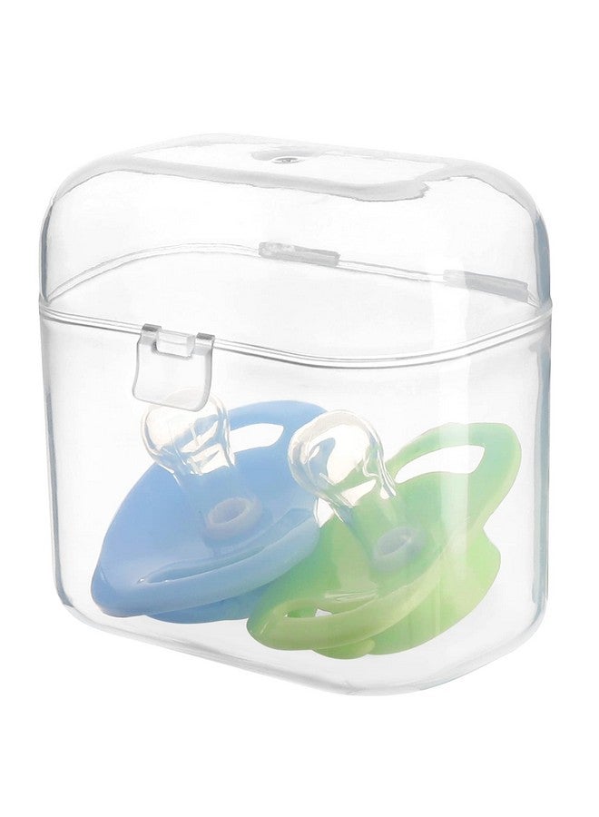 accmor حافظة مصاصة أكمور - 2 حافظة مصاصة للسفر، خالية من BPA، شفافة - Image 1