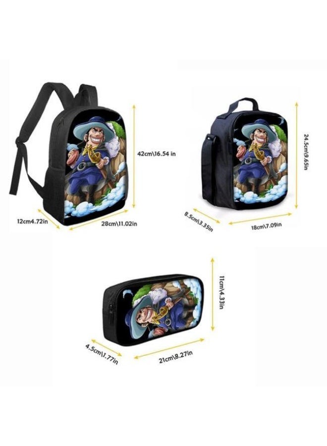 عام أحدث نموذج عالمي من الكرتون طباعة ثلاثة قطعة حقيبة مجموعة ( الطلاب ، الأطفال ، الأصدقاء ، نزهة ، تسلق الجبال ، الخ . ) - Image 4