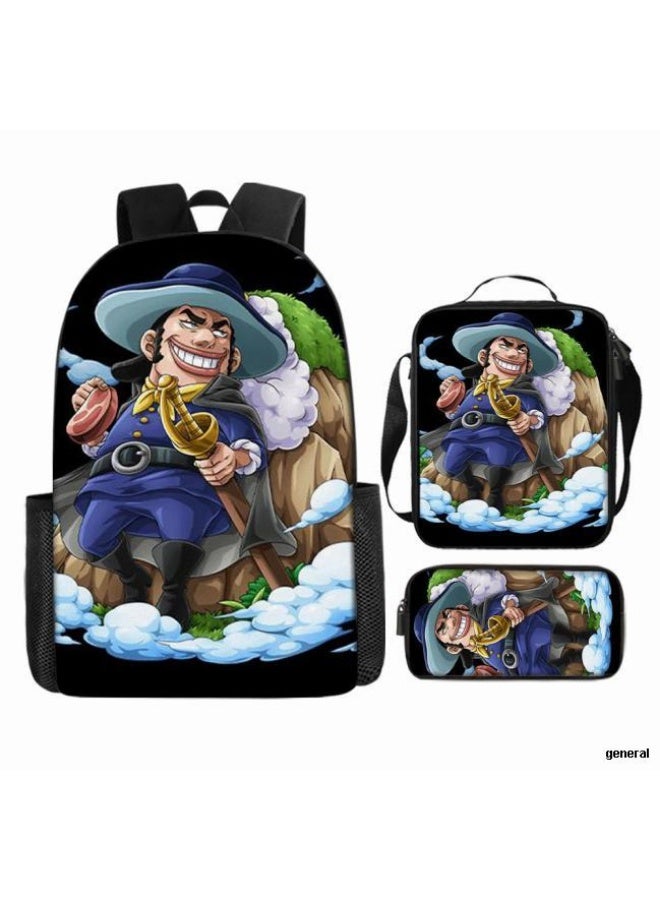 عام أحدث نموذج عالمي من الكرتون طباعة ثلاثة قطعة حقيبة مجموعة ( الطلاب ، الأطفال ، الأصدقاء ، نزهة ، تسلق الجبال ، الخ . ) - Image 1