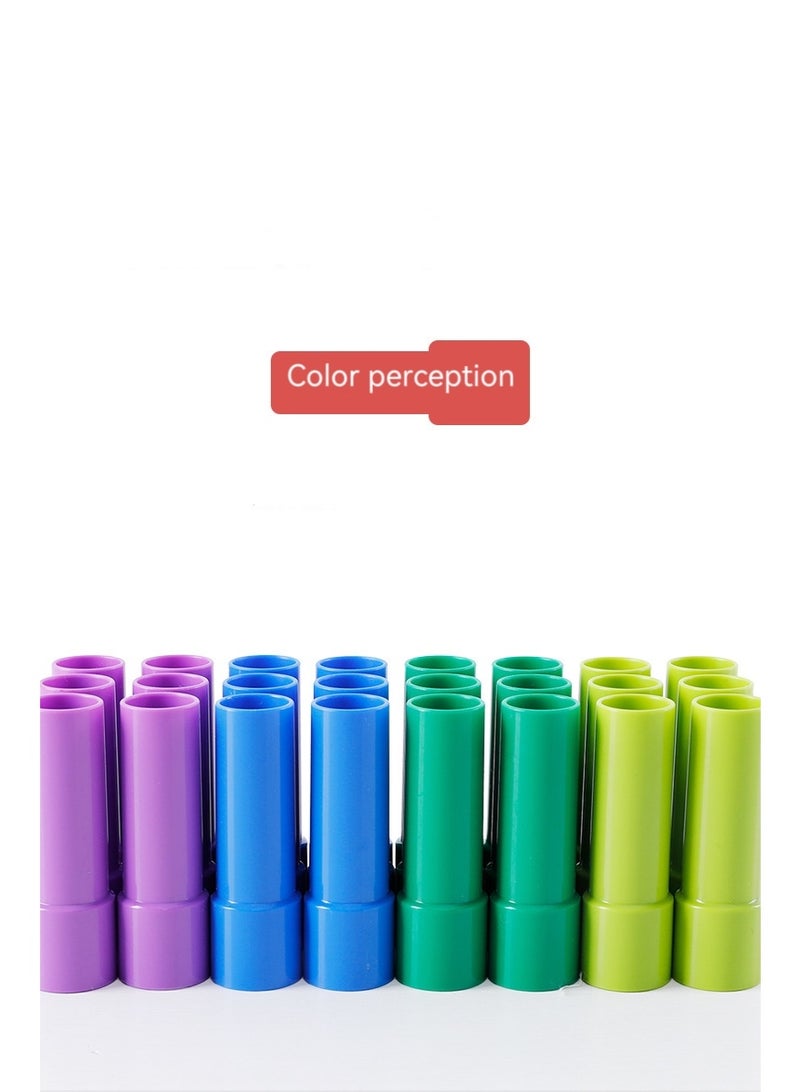 STEM Toy Pipe Tube Building Kit for Kids, 72 Pcs Creative Interlocking Construction Blocks Sets with Wheels Baseplate Educational Learning Preschool Gift for Tolddlers Boys Girls - Image 5