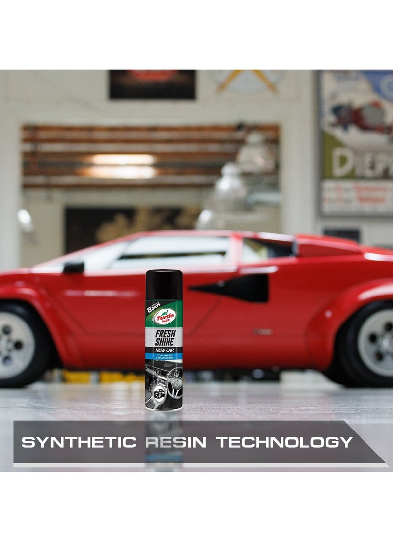 TURTLE Turtle Wax Fresh Shine Cockpit Cleaner Cockpit Shine With 8 Days Air Freshener New Car Smell  - Image 4