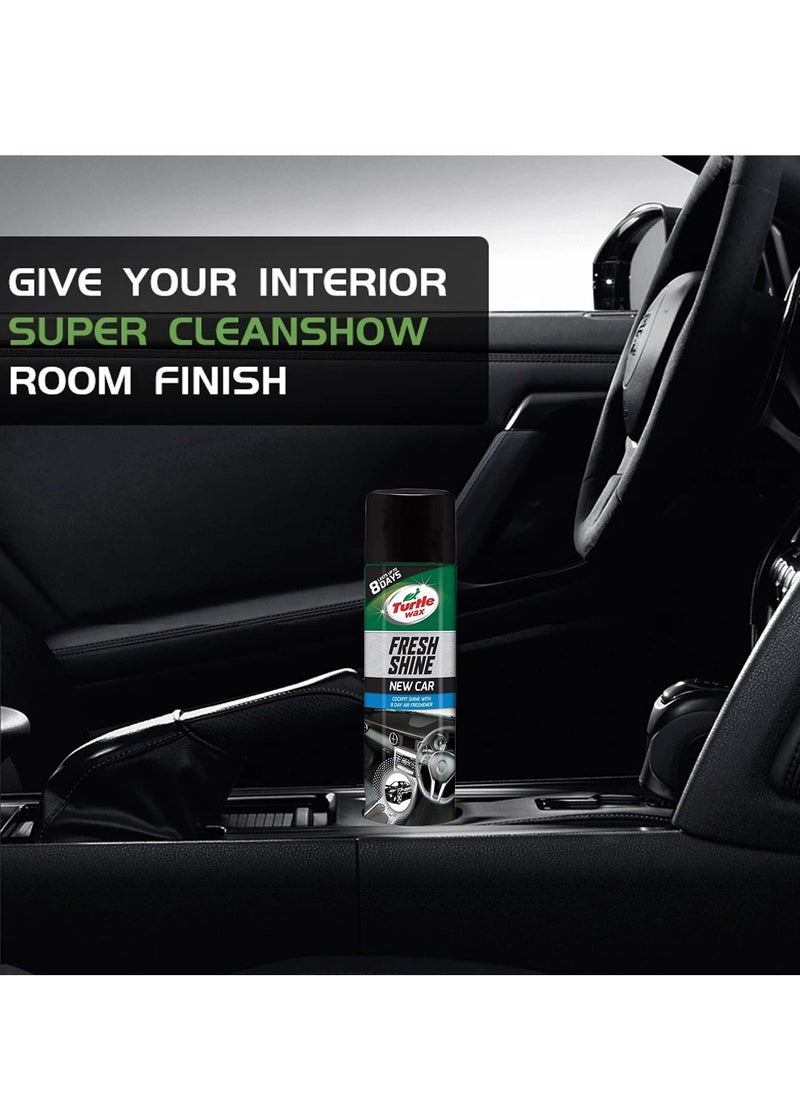TURTLE Turtle Wax Fresh Shine Cockpit Cleaner Cockpit Shine With 8 Days Air Freshener New Car Smell  - Image 5